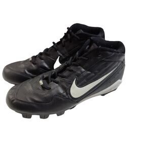 Nike Men's Sz 11 MCS Keystone 3/4 Hi Baseball Cleats Black Shoes